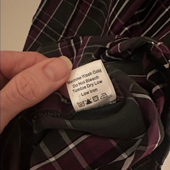 Tuckernuck Aubergine Tartan Indre Dress 3/4 Sleeve Mini Plaid xs - Picture 11 of 14